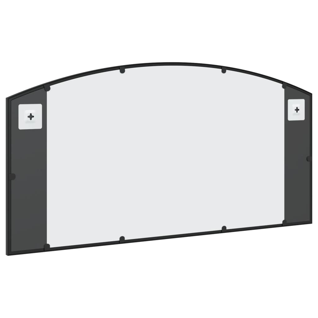 vidaXL Espejo de pared arco de hierro negro 100x50 cm