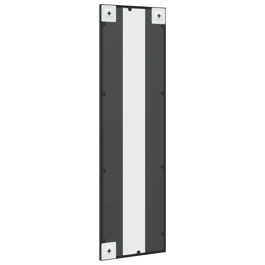 vidaXL Espejo de pared rectangular de hierro negro 30x100 cm