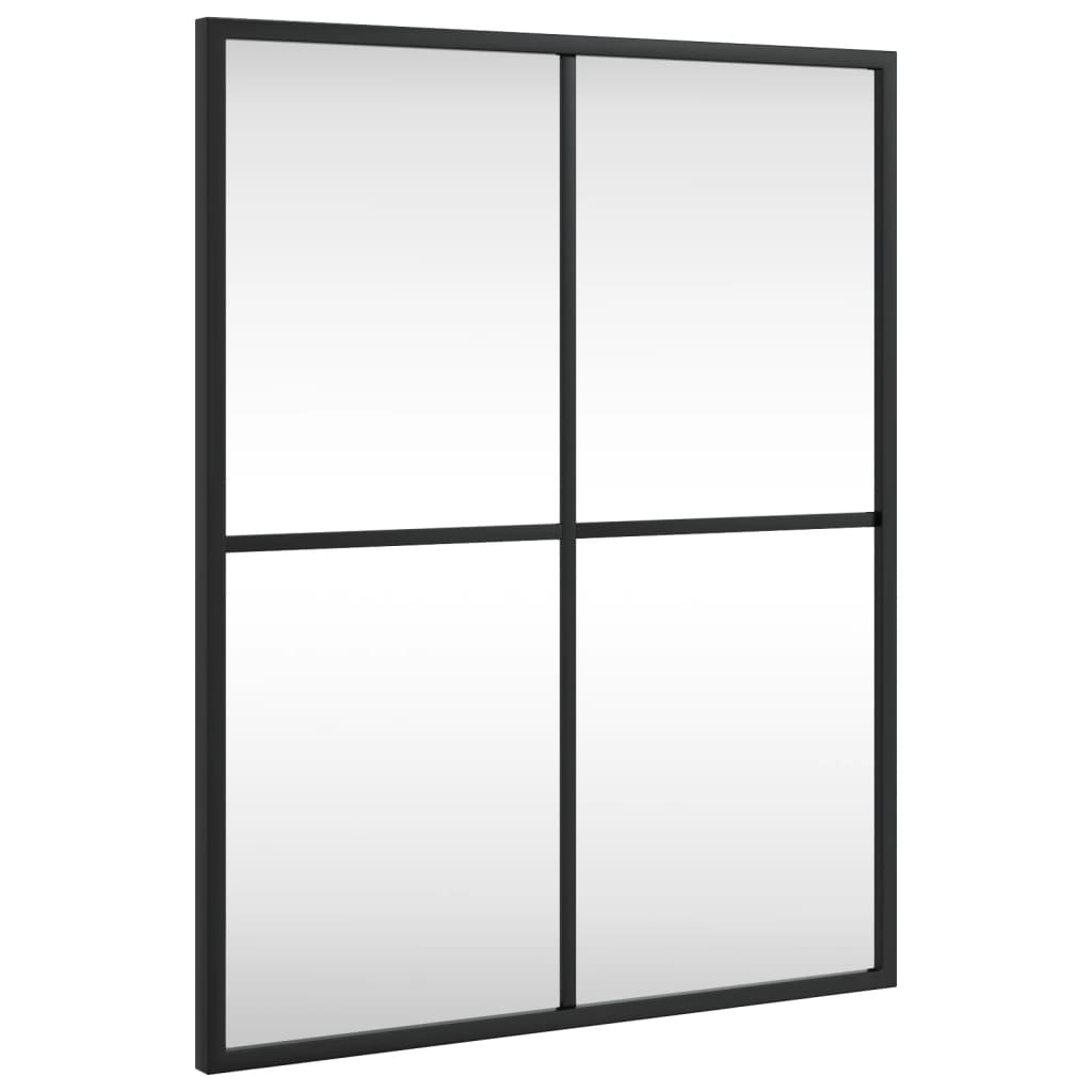 vidaXL Espejo de pared rectangular de hierro negro 40x50 cm