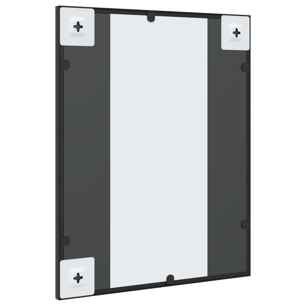 vidaXL Espejo de pared rectangular de hierro negro 40x50 cm