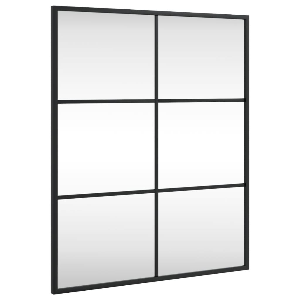 vidaXL Espejo de pared rectangular de hierro negro 50x60 cm