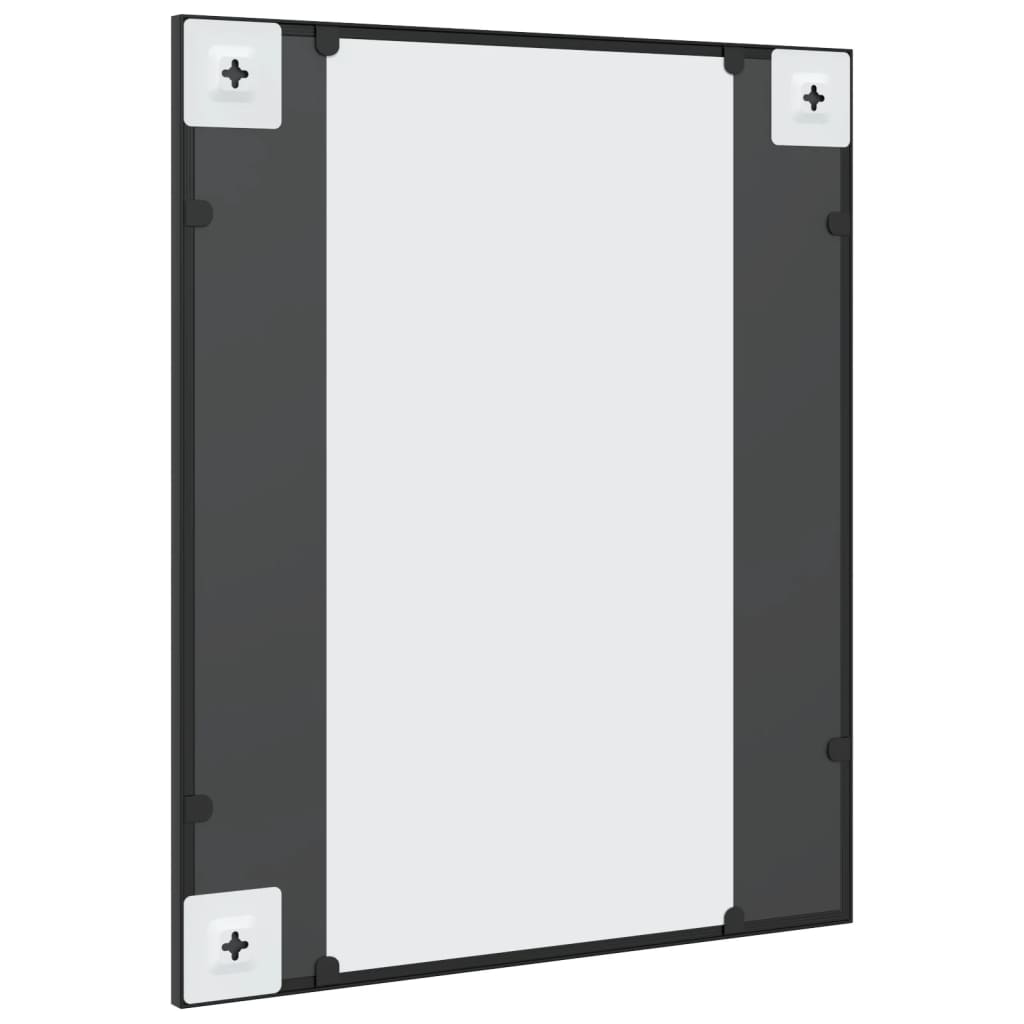 vidaXL Espejo de pared rectangular de hierro negro 50x60 cm