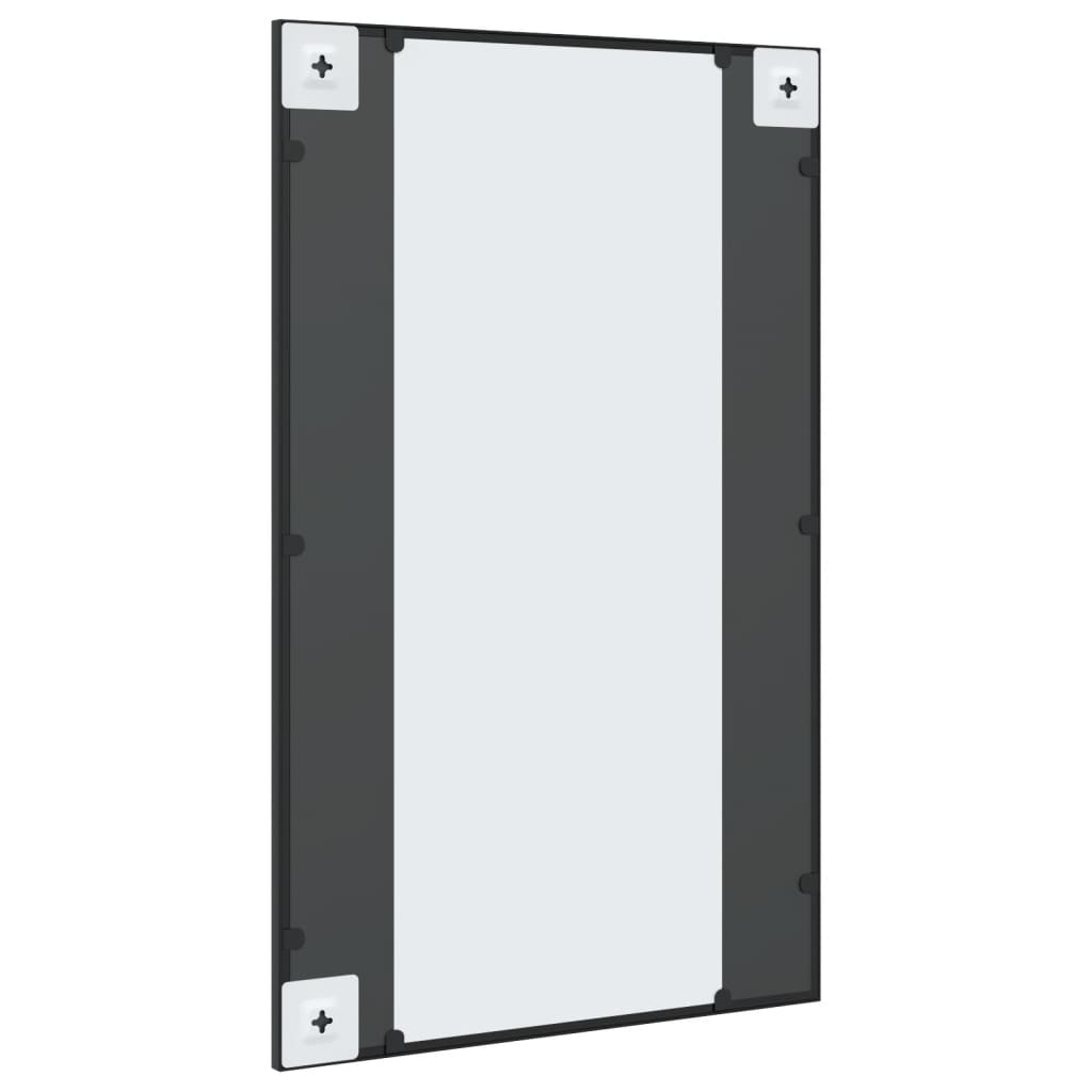 vidaXL Espejo de pared rectangular de hierro negro 50x80 cm