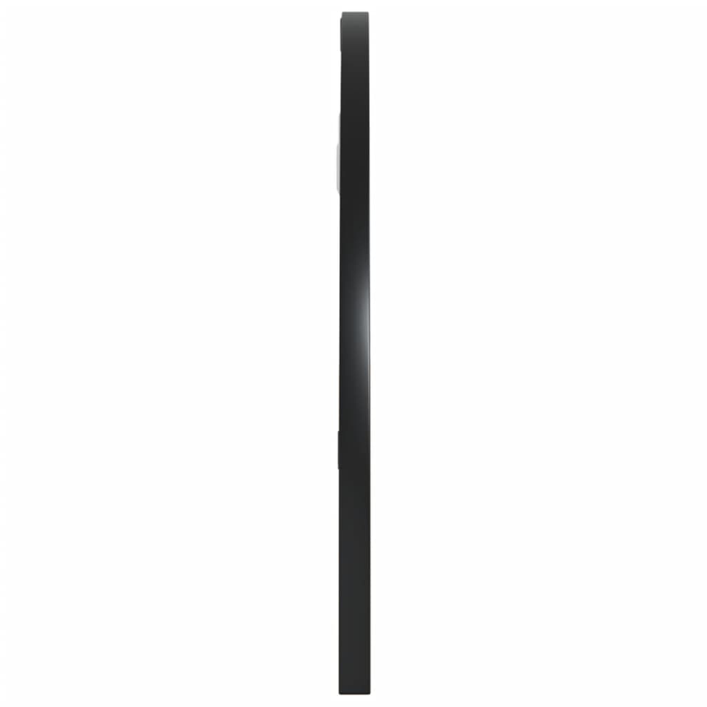 vidaXL Espejo de pared arco de hierro negro 60x30 cm