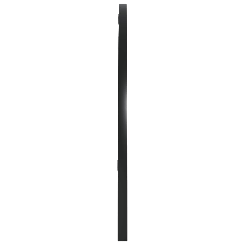 vidaXL Espejo de pared arco de hierro negro 80x40 cm