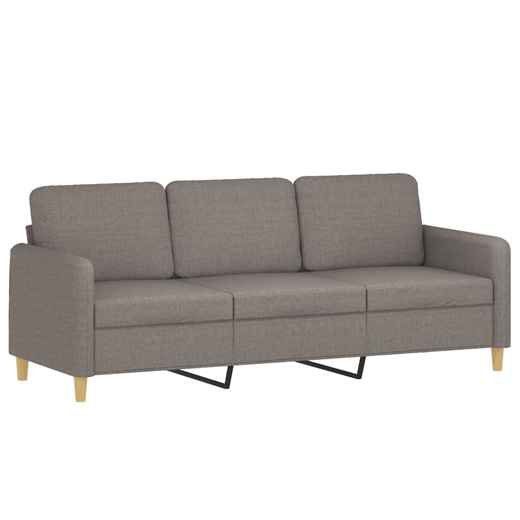 vidaXL Sofá de 3 plazas de tela gris taupe 180 cm