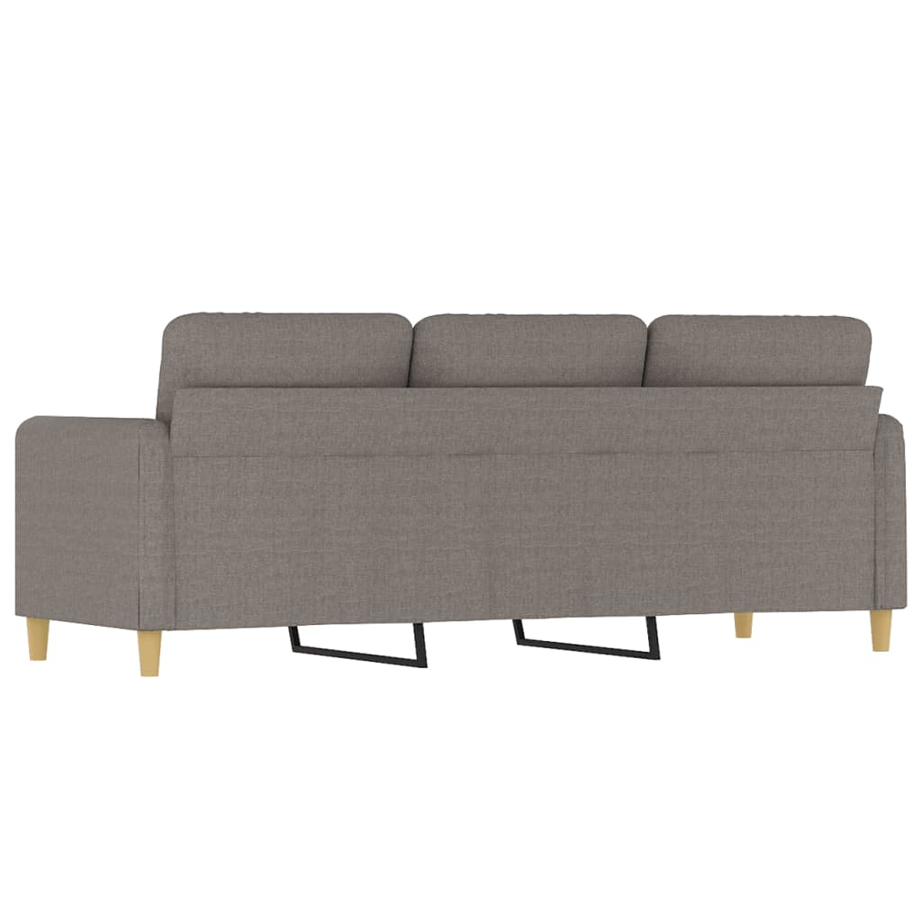 vidaXL Sofá de 3 plazas de tela gris taupe 180 cm