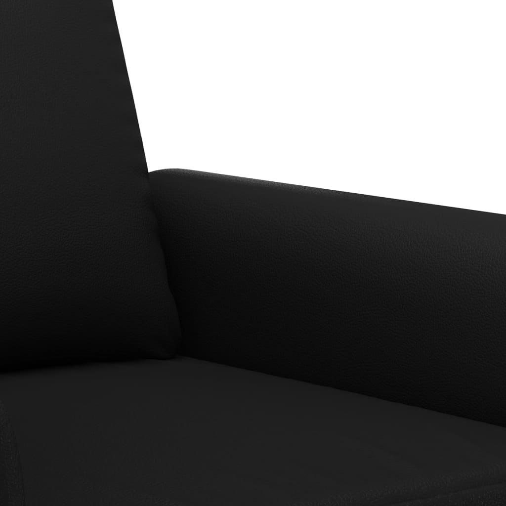 vidaXL Sillón cuero sintético negro 60 cm