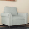 vidaXL Sillón de terciopelo gris claro 60 cm