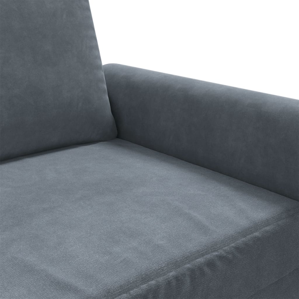 vidaXL Sillón de terciopelo gris oscuro 60 cm