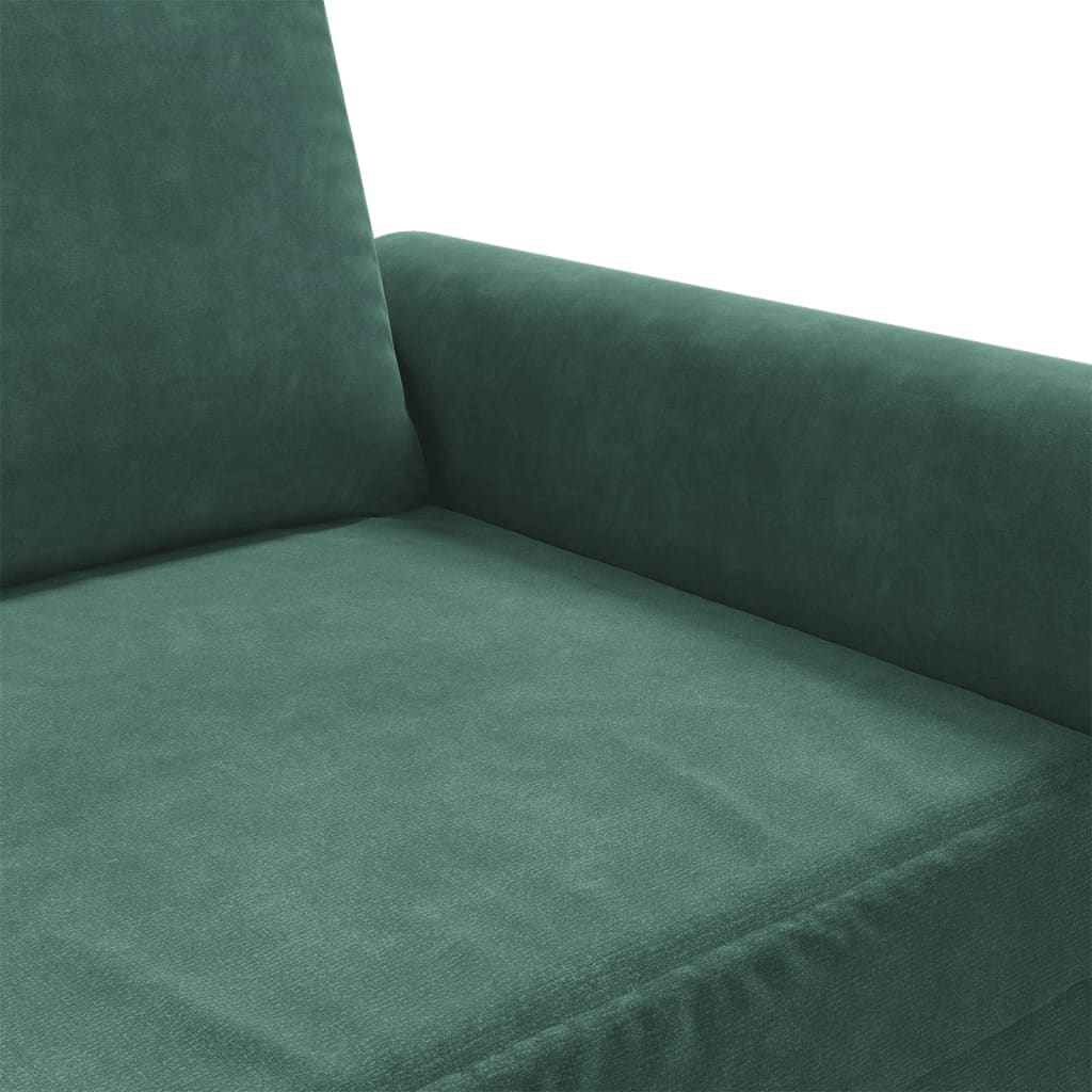 vidaXL Sillón de terciopelo verde oscuro 60 cm