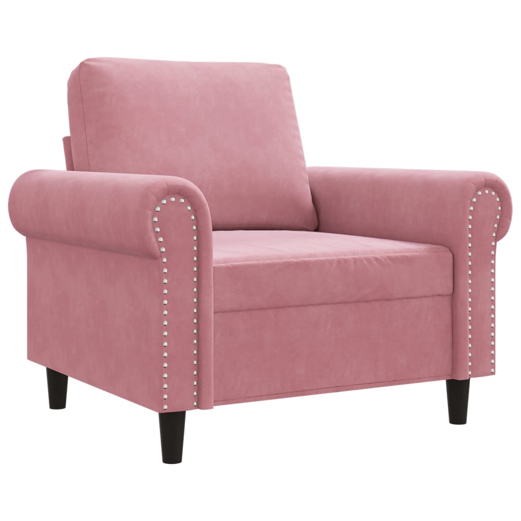 vidaXL Sillón de terciopelo rosa 60 cm