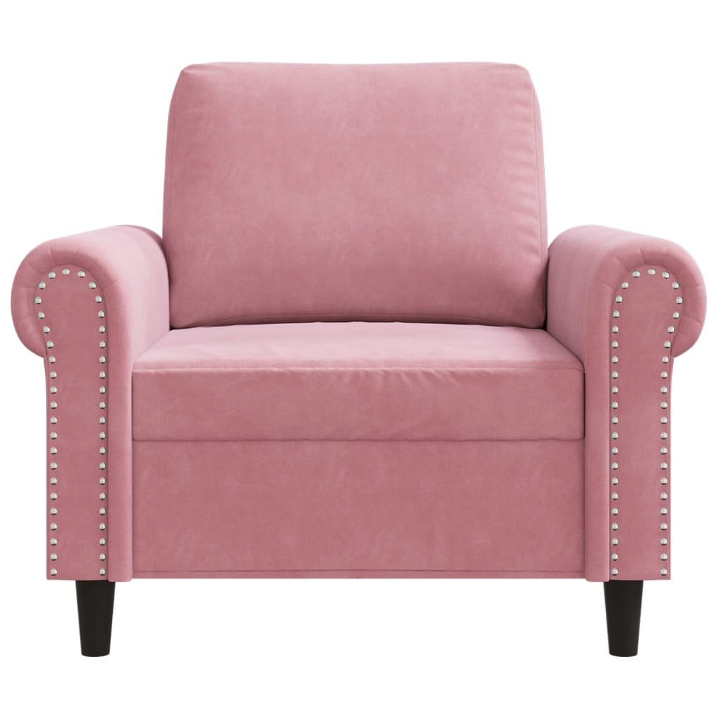 vidaXL Sillón de terciopelo rosa 60 cm