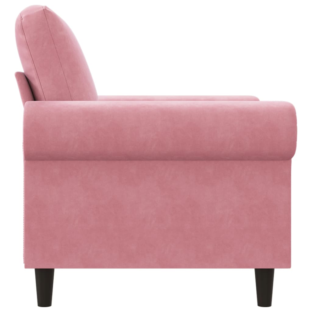 vidaXL Sillón de terciopelo rosa 60 cm