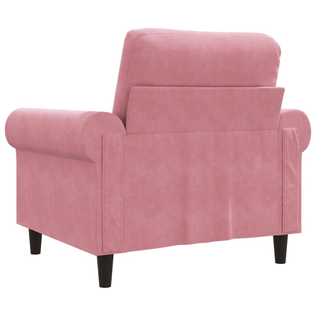 vidaXL Sillón de terciopelo rosa 60 cm