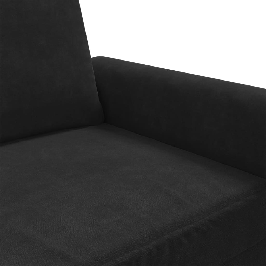 vidaXL Sillón de terciopelo negro 60 cm