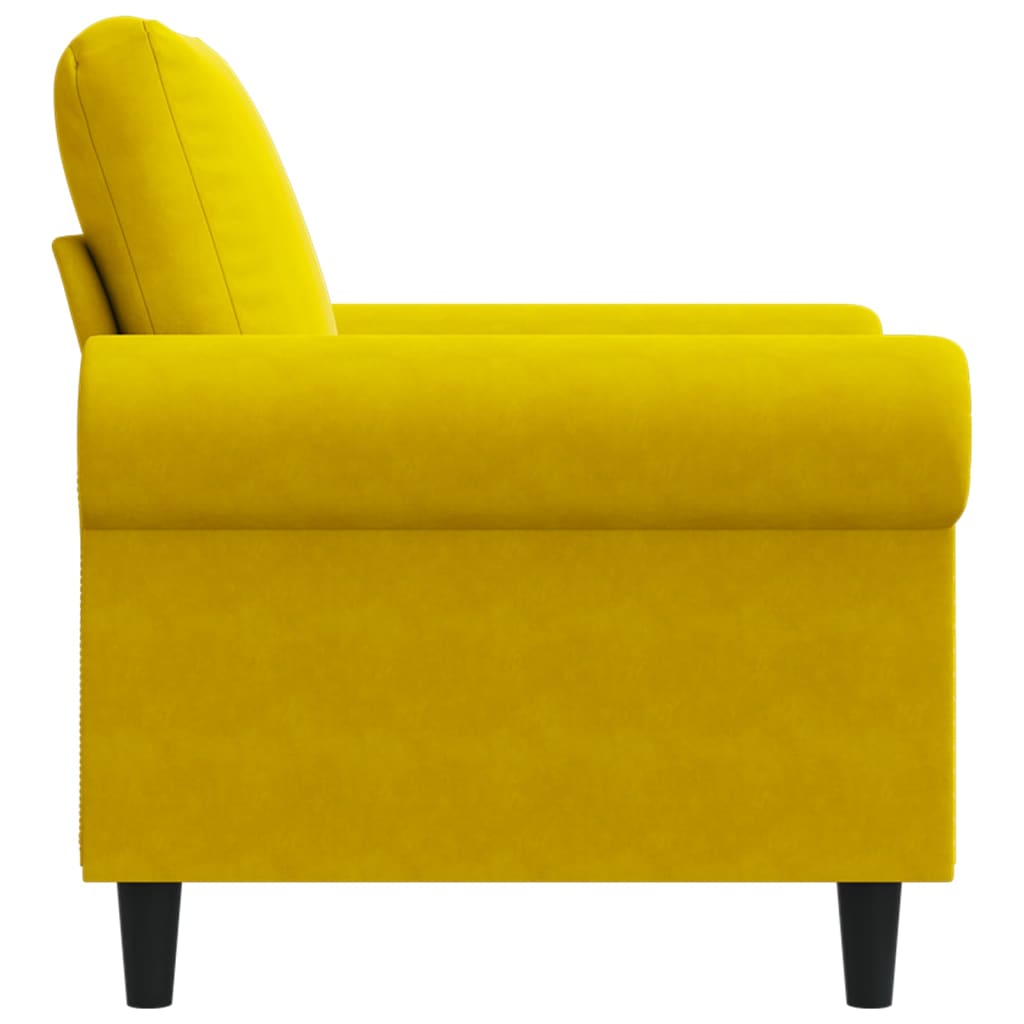 vidaXL Sillón de terciopelo amarillo 60 cm