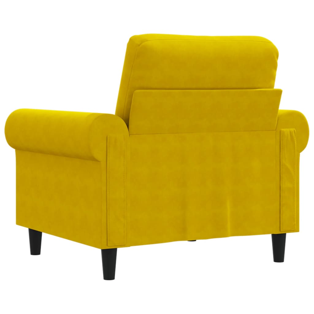 vidaXL Sillón de terciopelo amarillo 60 cm