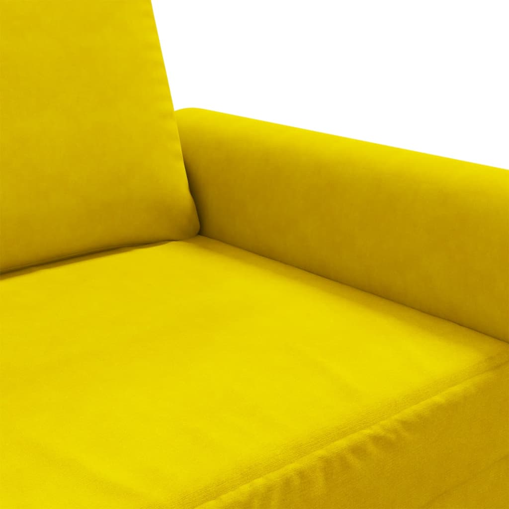 vidaXL Sillón de terciopelo amarillo 60 cm