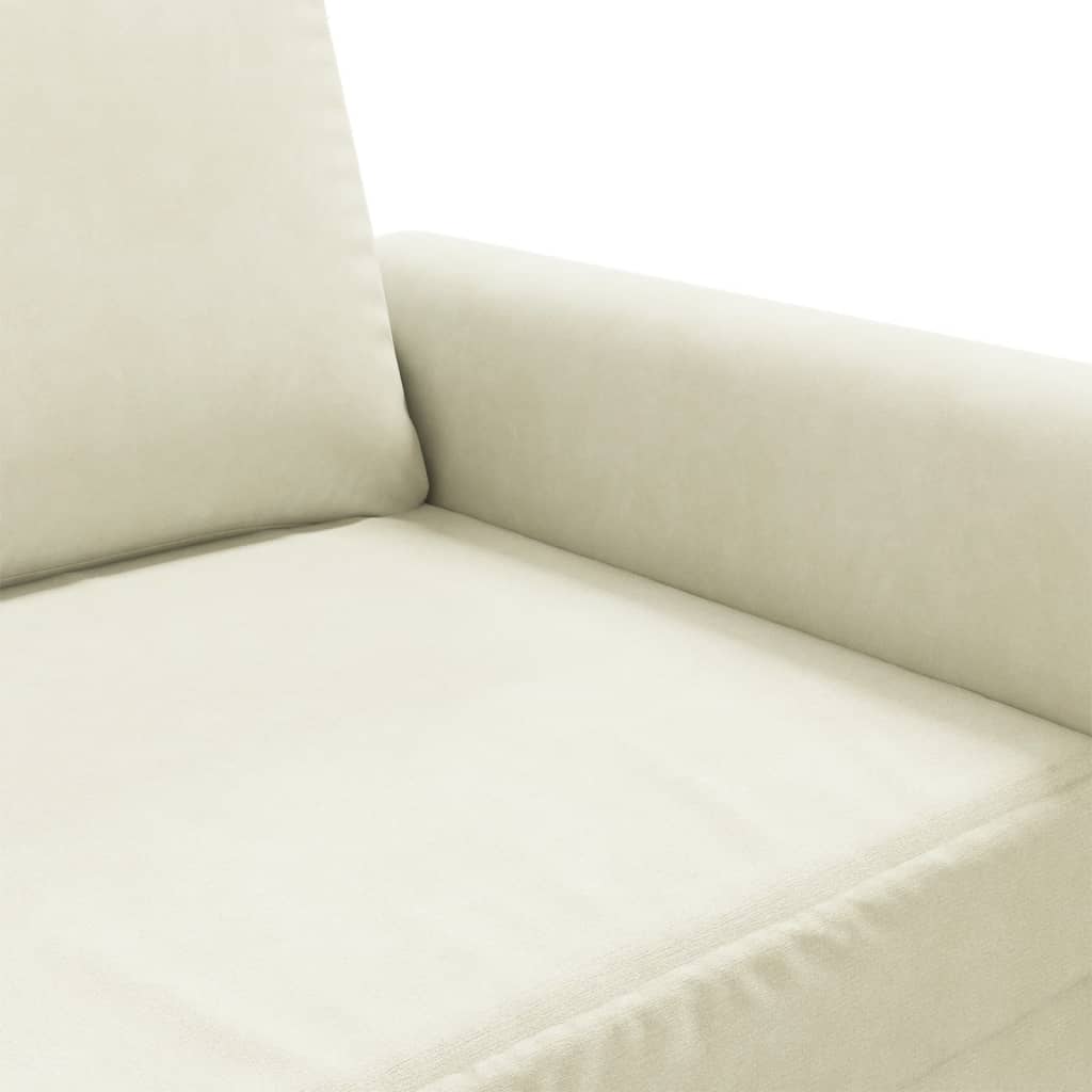 vidaXL Sillón de terciopelo color crema 60 cm