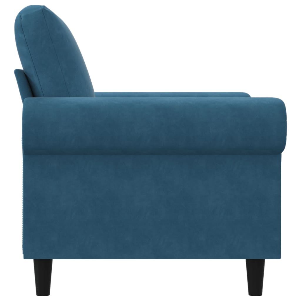 vidaXL Sillón de terciopelo azul 60 cm