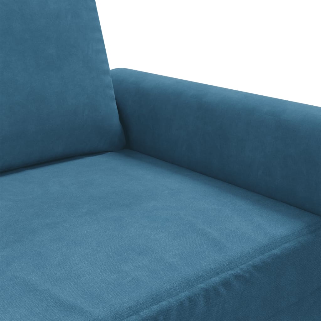 vidaXL Sillón de terciopelo azul 60 cm