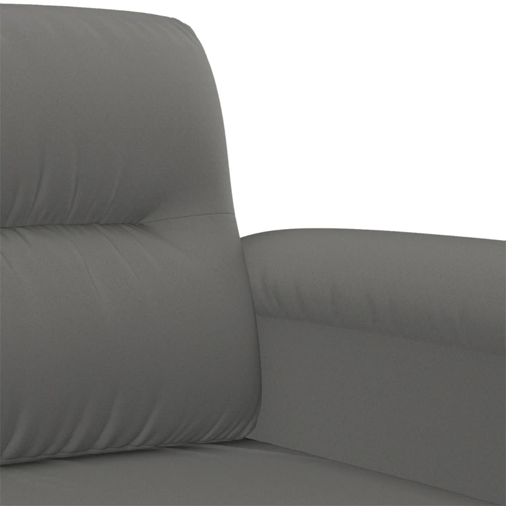 vidaXL Sillón de tela microfibra gris oscuro 60 cm