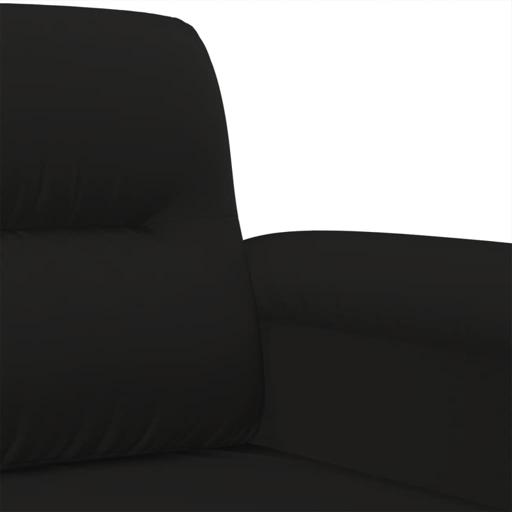 vidaXL Sillón de tela de microfibra negro 60 cm