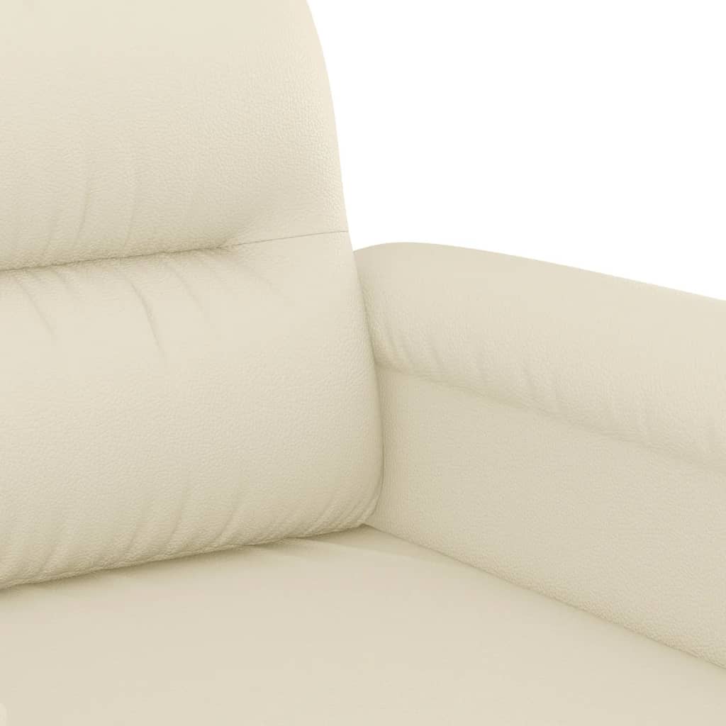 vidaXL Sillón cuero sintético crema 60 cm