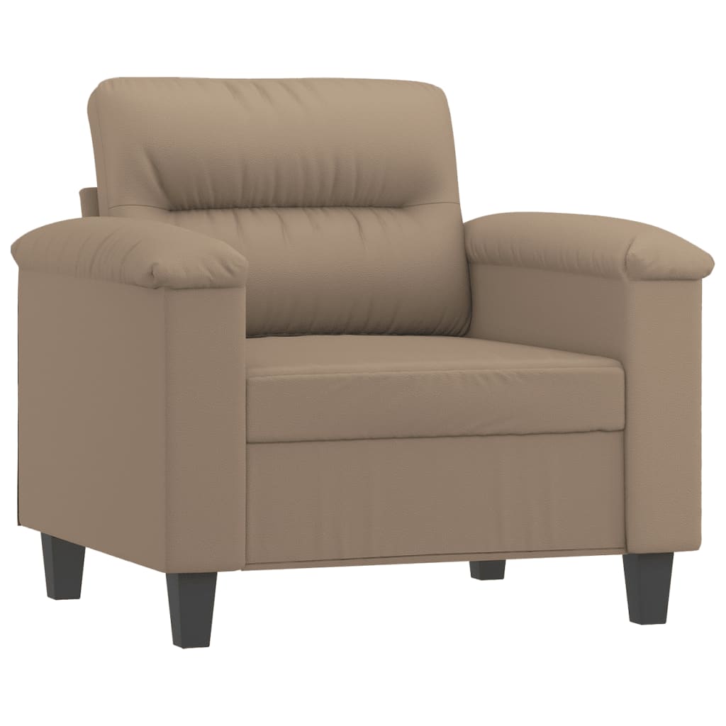 vidaXL Sillón cuero sintético color capuchino 60 cm