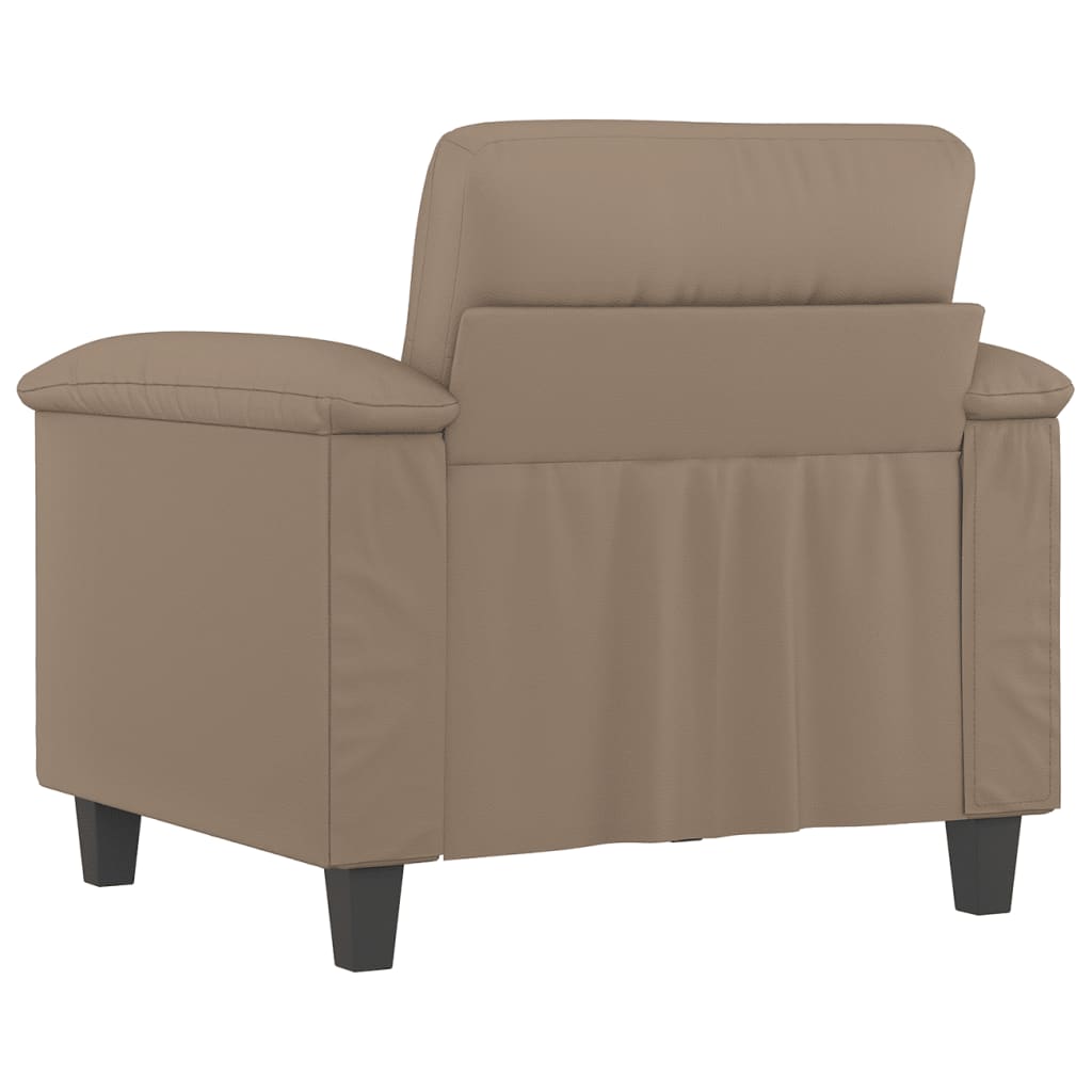 vidaXL Sillón cuero sintético color capuchino 60 cm