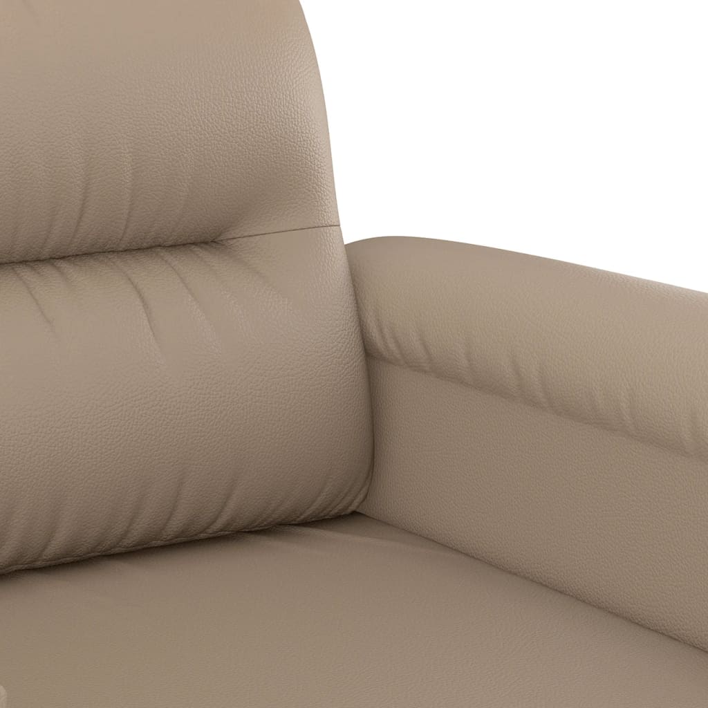 vidaXL Sillón cuero sintético color capuchino 60 cm