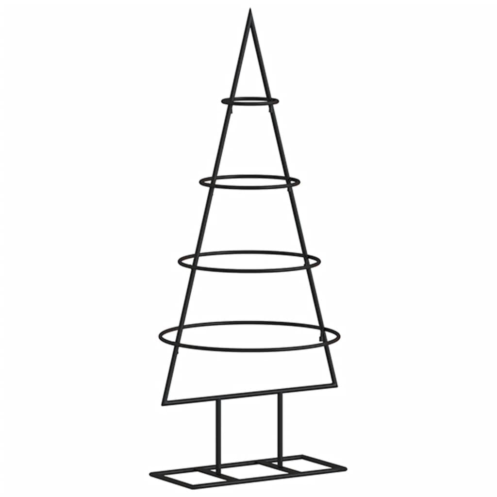 vidaXL Árbol de Navidad para decoración metal negro 60 cm