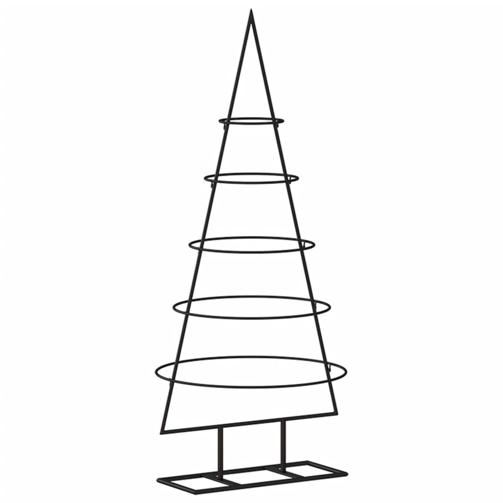 vidaXL Árbol de Navidad para decoración metal negro 90 cm