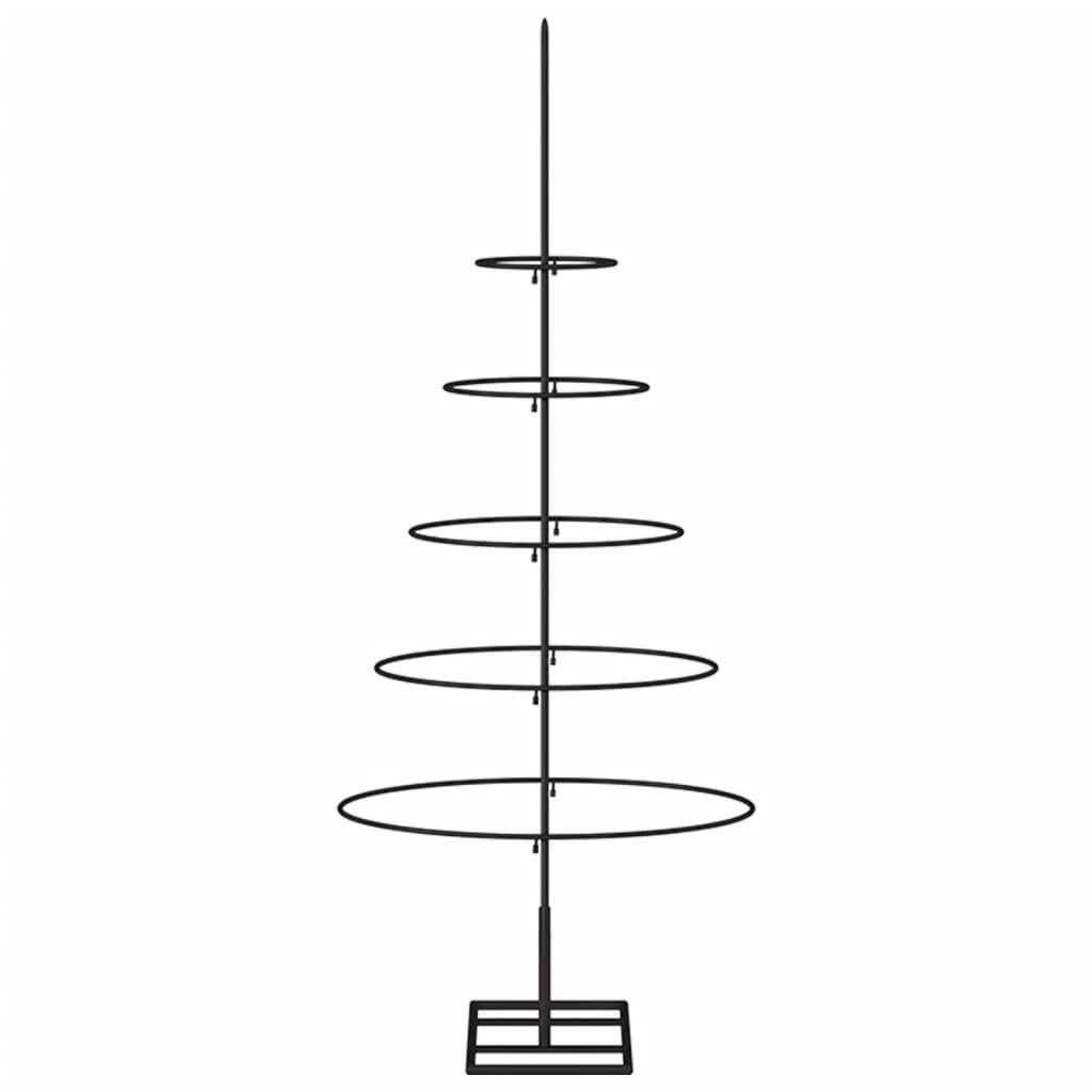 vidaXL Árbol de Navidad para decoración metal negro 90 cm