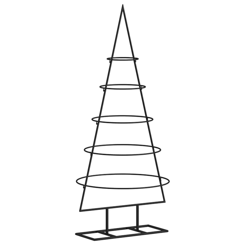 vidaXL Árbol de Navidad para decoración metal negro 90 cm