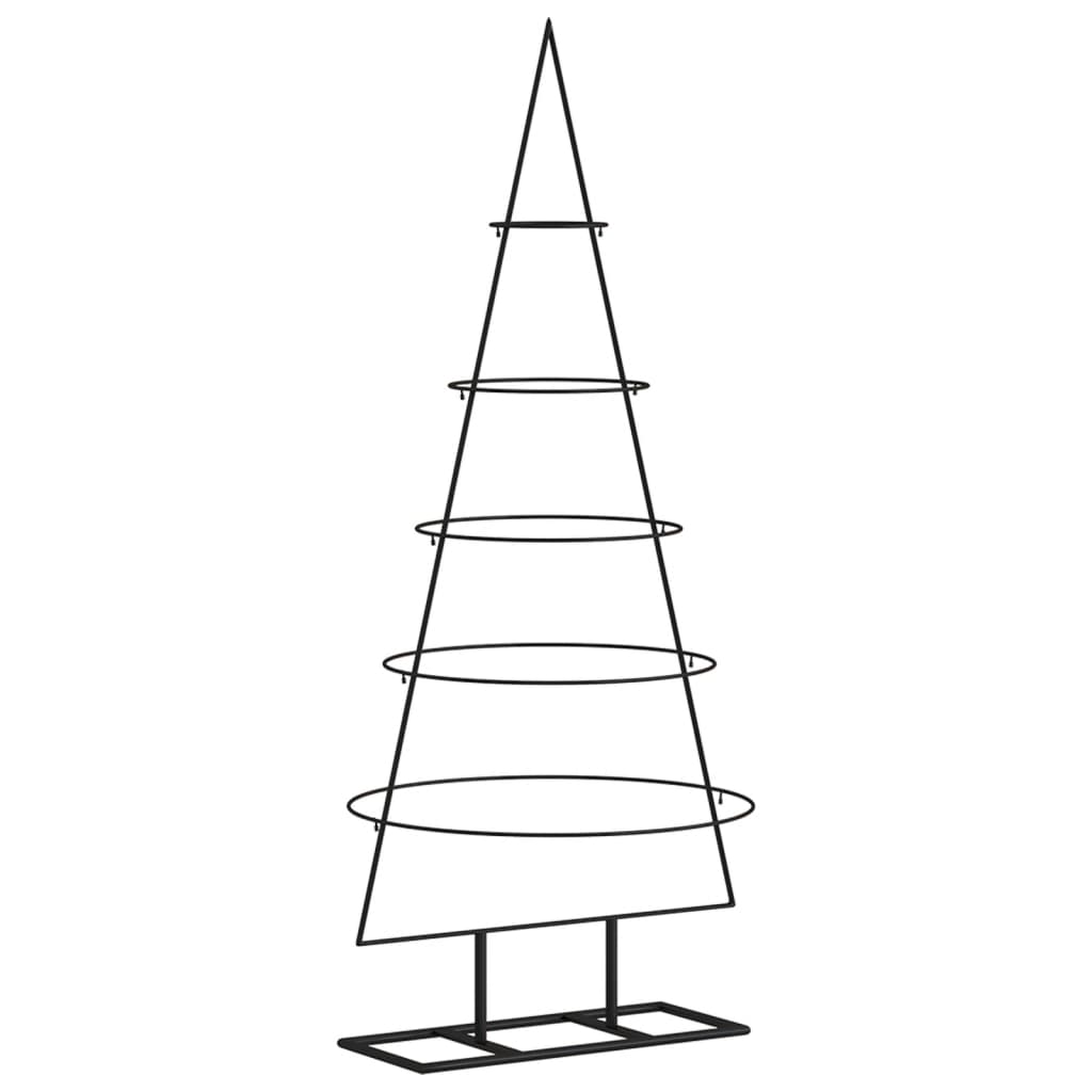 vidaXL Árbol de Navidad para decoración metal negro 125 cm