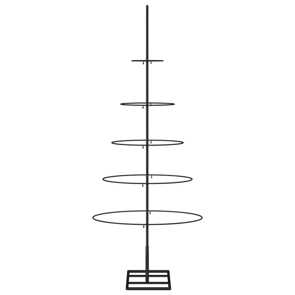 vidaXL Árbol de Navidad para decoración metal negro 125 cm