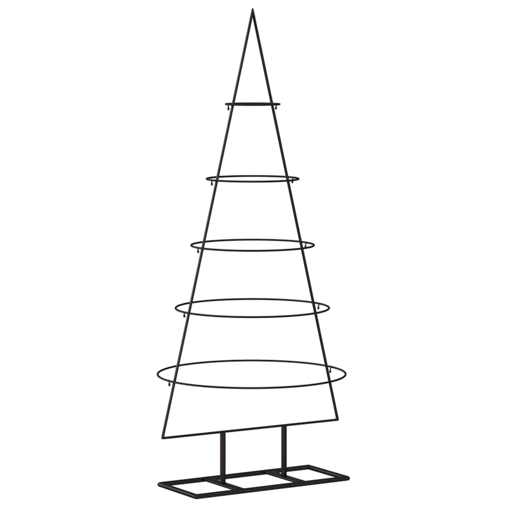 vidaXL Árbol de Navidad para decoración metal negro 125 cm