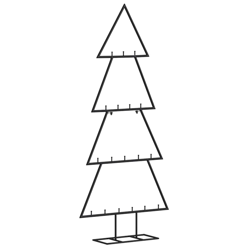 vidaXL Árbol de Navidad para decoración metal negro 90 cm