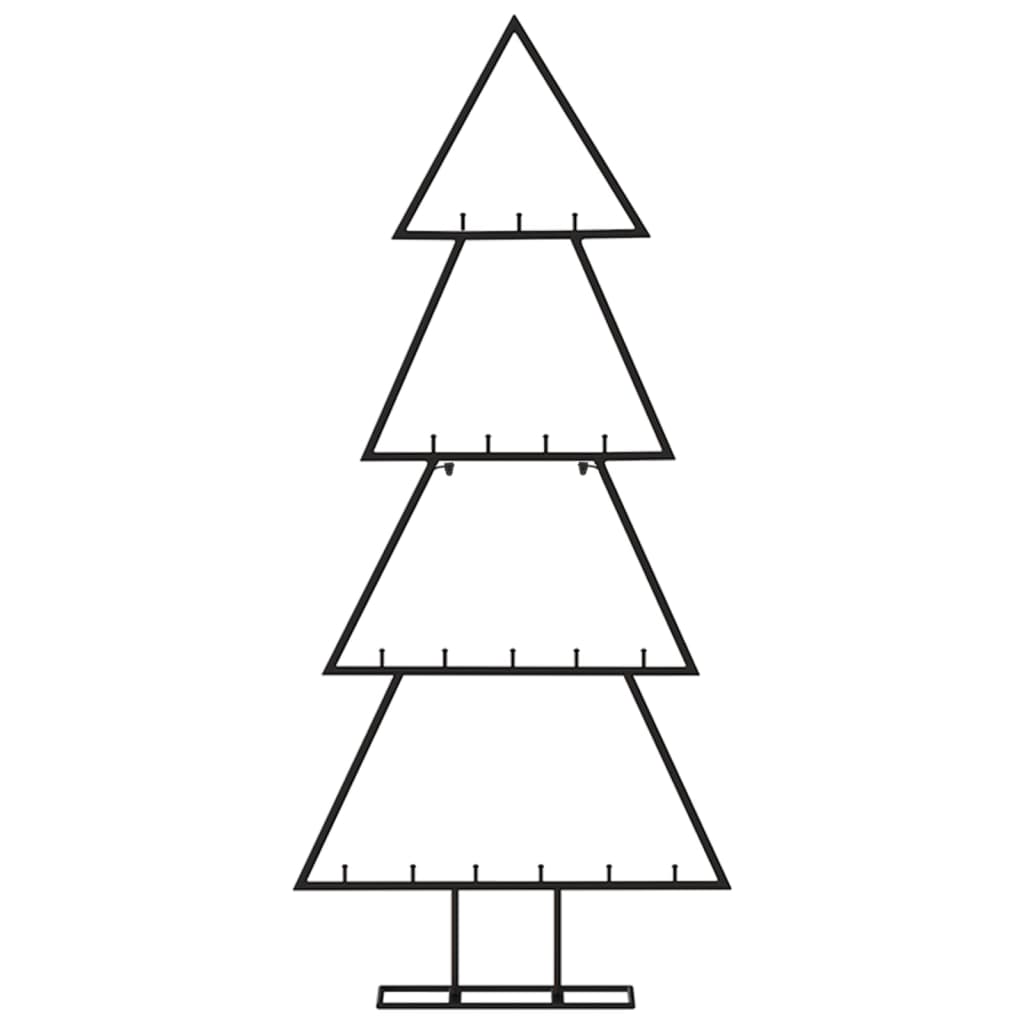 vidaXL Árbol de Navidad para decoración metal negro 90 cm