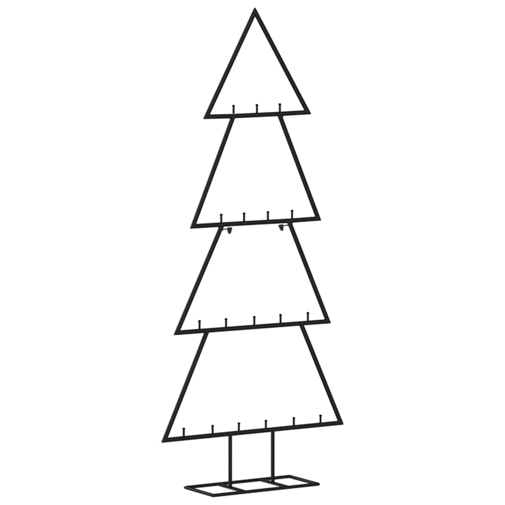 vidaXL Árbol de Navidad para decoración metal negro 90 cm