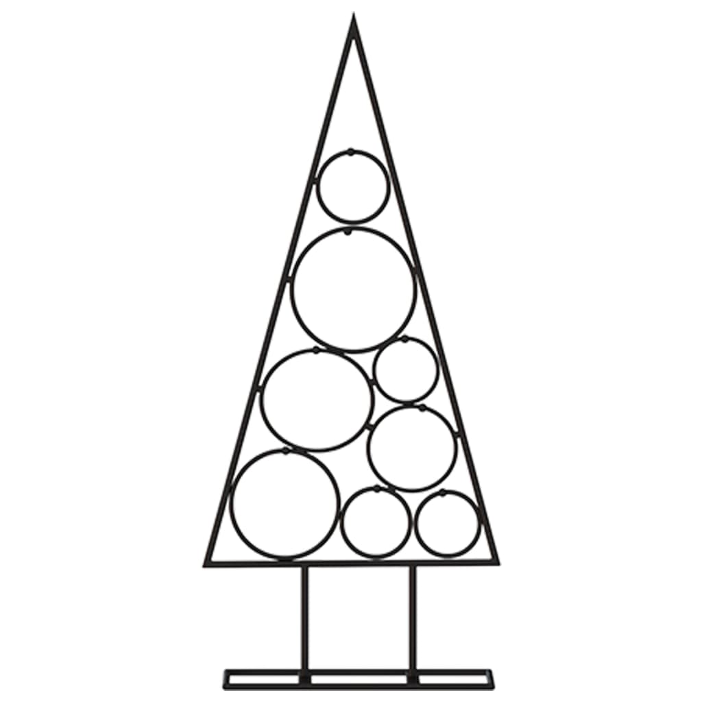 vidaXL Árbol de Navidad para decoración metal negro 60 cm