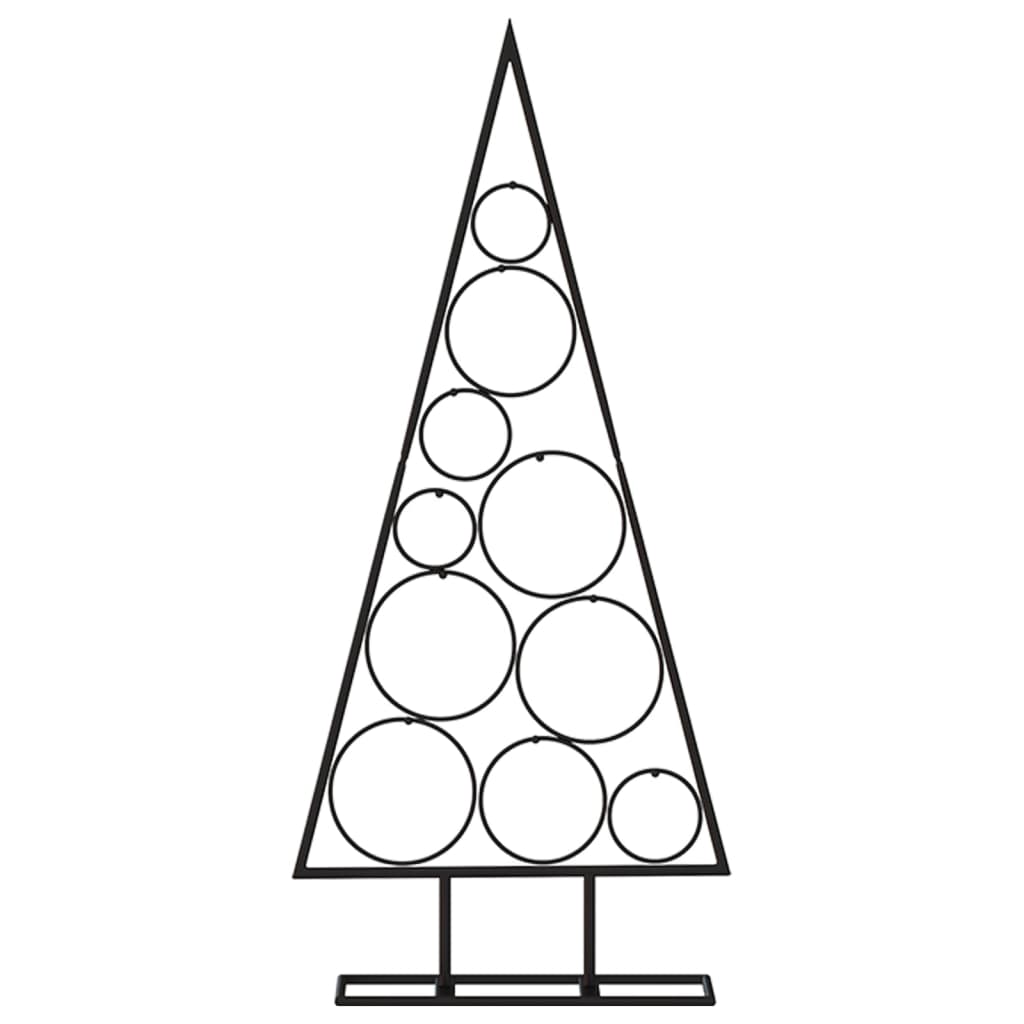 vidaXL Árbol de Navidad para decoración metal negro 90 cm