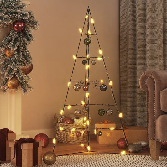 vidaXL Árbol de Navidad para decoración metal negro 100 cm