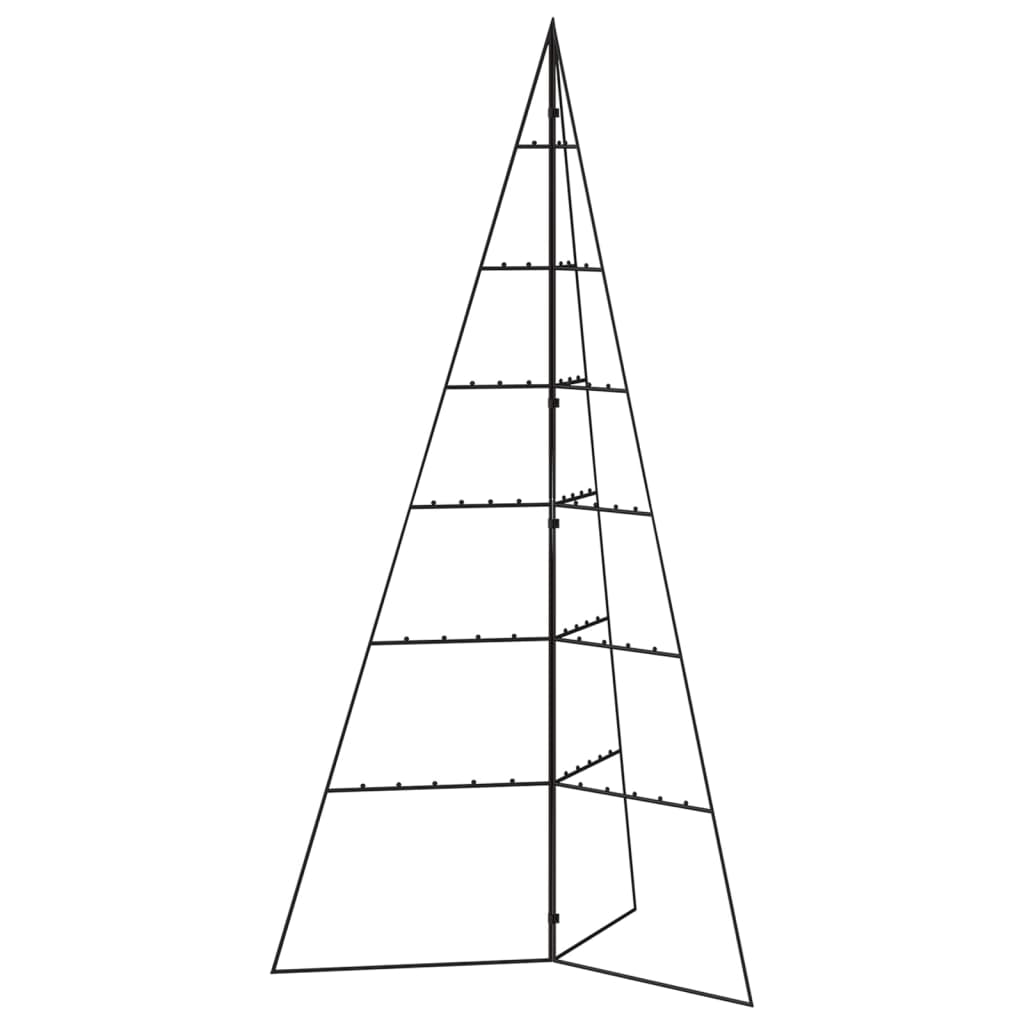 vidaXL Árbol de Navidad para decoración metal negro 140 cm