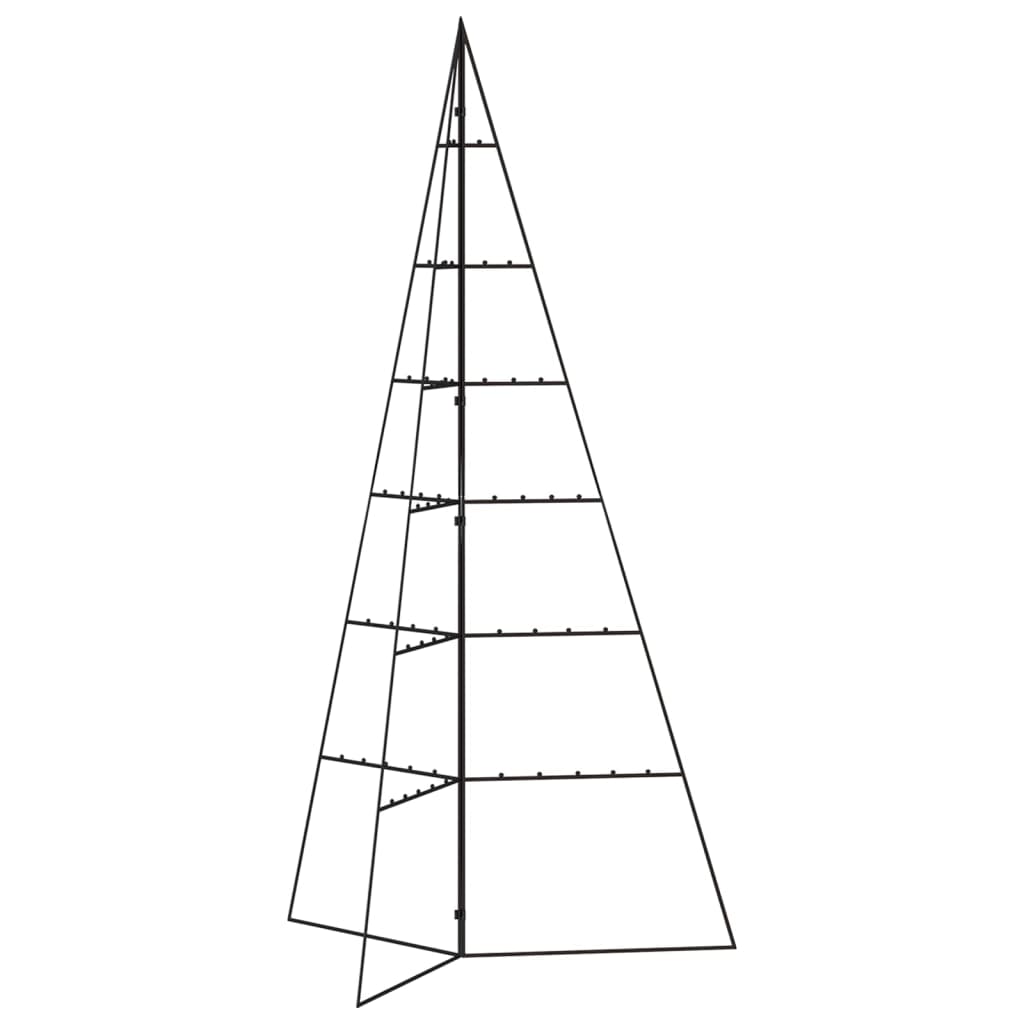 vidaXL Árbol de Navidad para decoración metal negro 140 cm