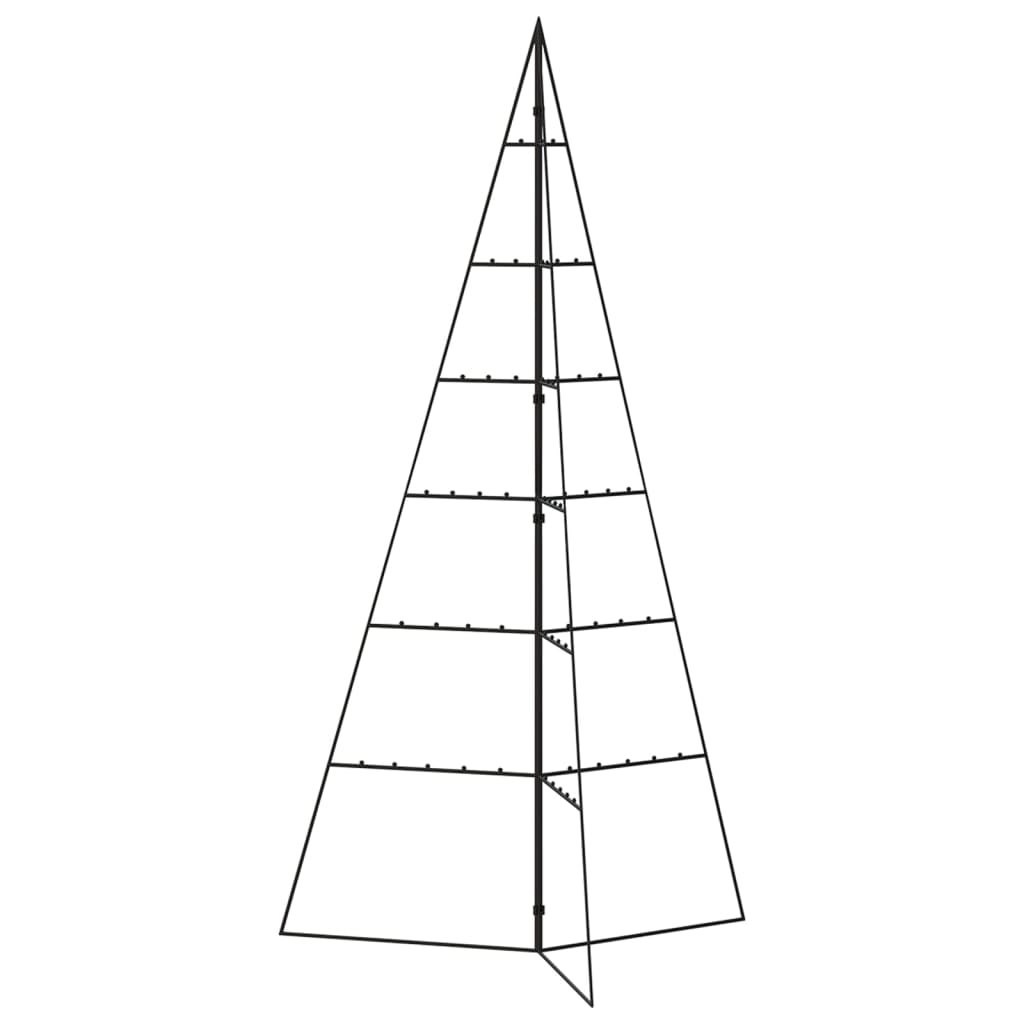 vidaXL Árbol de Navidad para decoración metal negro 140 cm