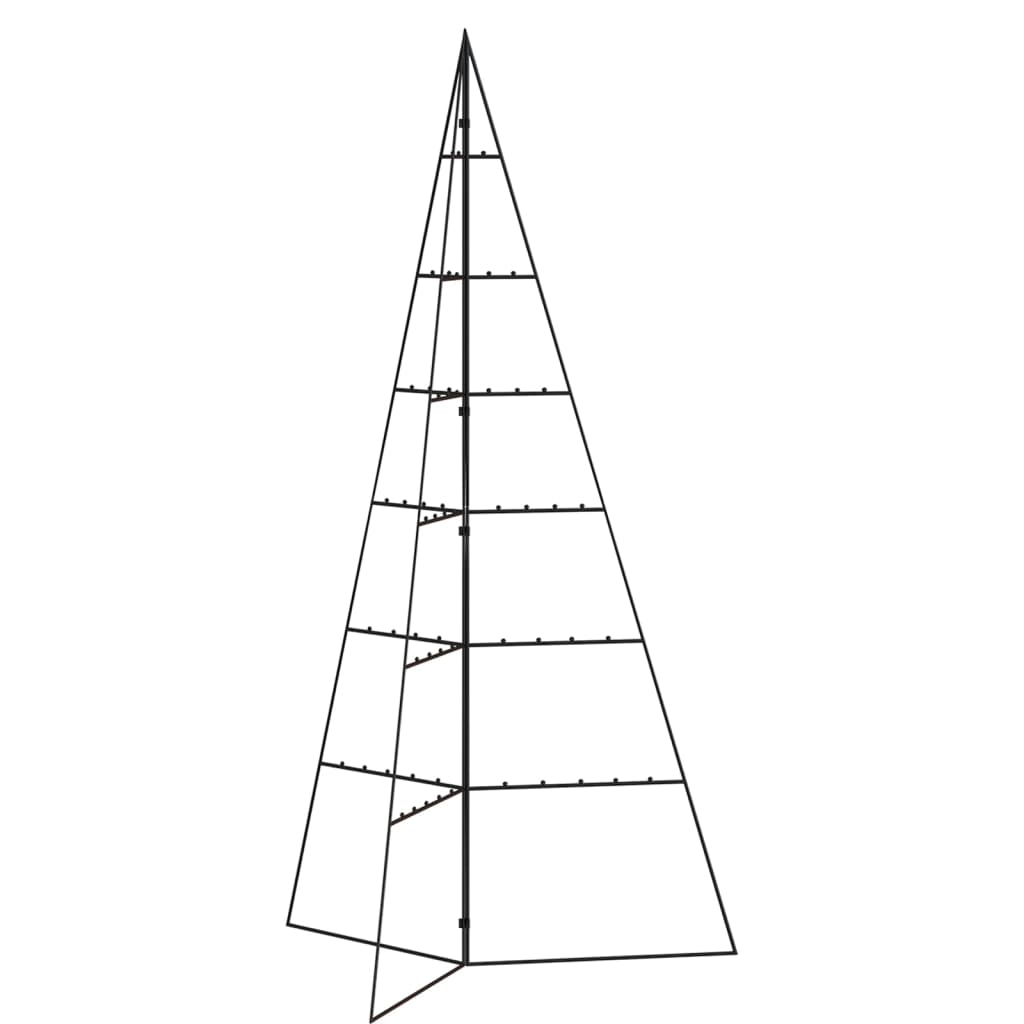 vidaXL Árbol de Navidad para decoración metal negro 140 cm