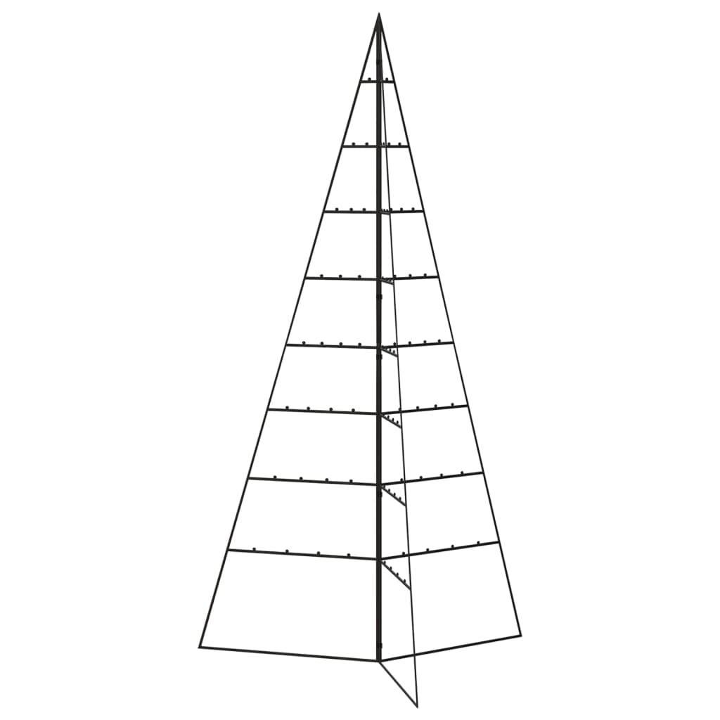 vidaXL Árbol de Navidad para decoración metal negro 180 cm